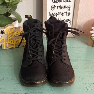Dr. Martens Black Kids Combat Boots